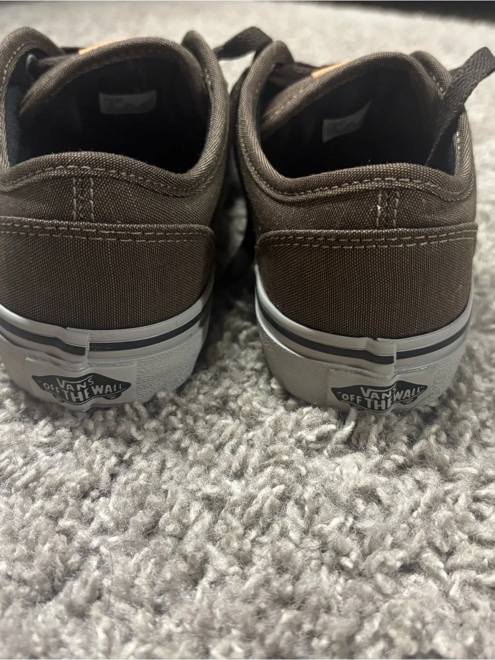 Vans boys Brown Canvas Low-Top Sneakers